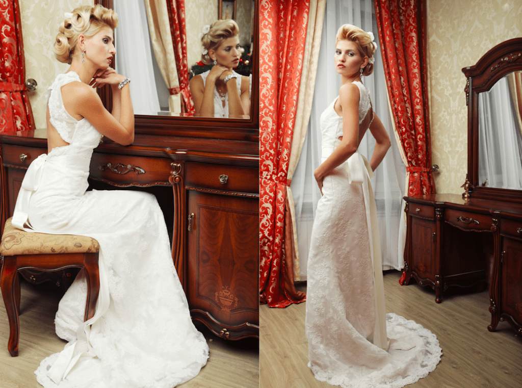 Robe de mariée glamour des années 50 : Un choix sophistiqué et intemporel