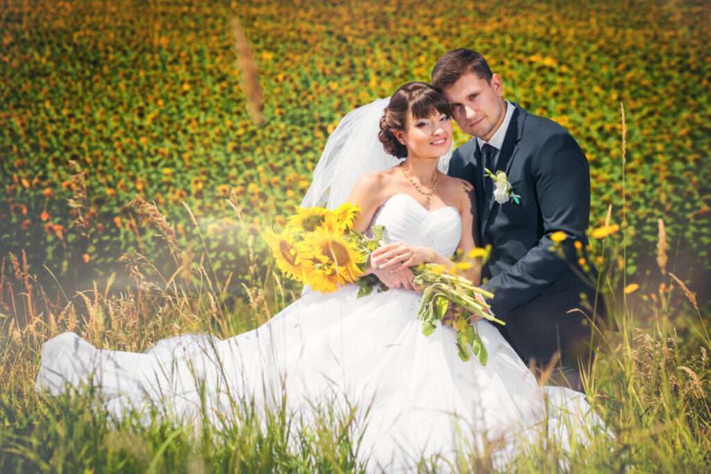 Mariage en Provence: Charme et Photos dans un Champs de Tournesols